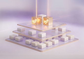 Domino blocks and risk label representing project selection